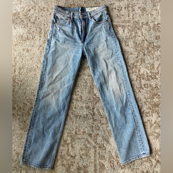 Rag & Bone Harlow Mid-Rise Straight Leg Jeans - Picture 4 of 7